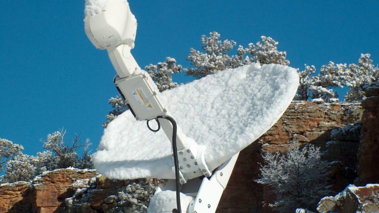 Is a satellite dish affected by snow 